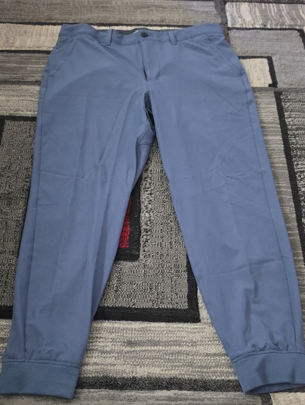 Men's Light Blue Chino Jogger Pants — Stretch Comfort